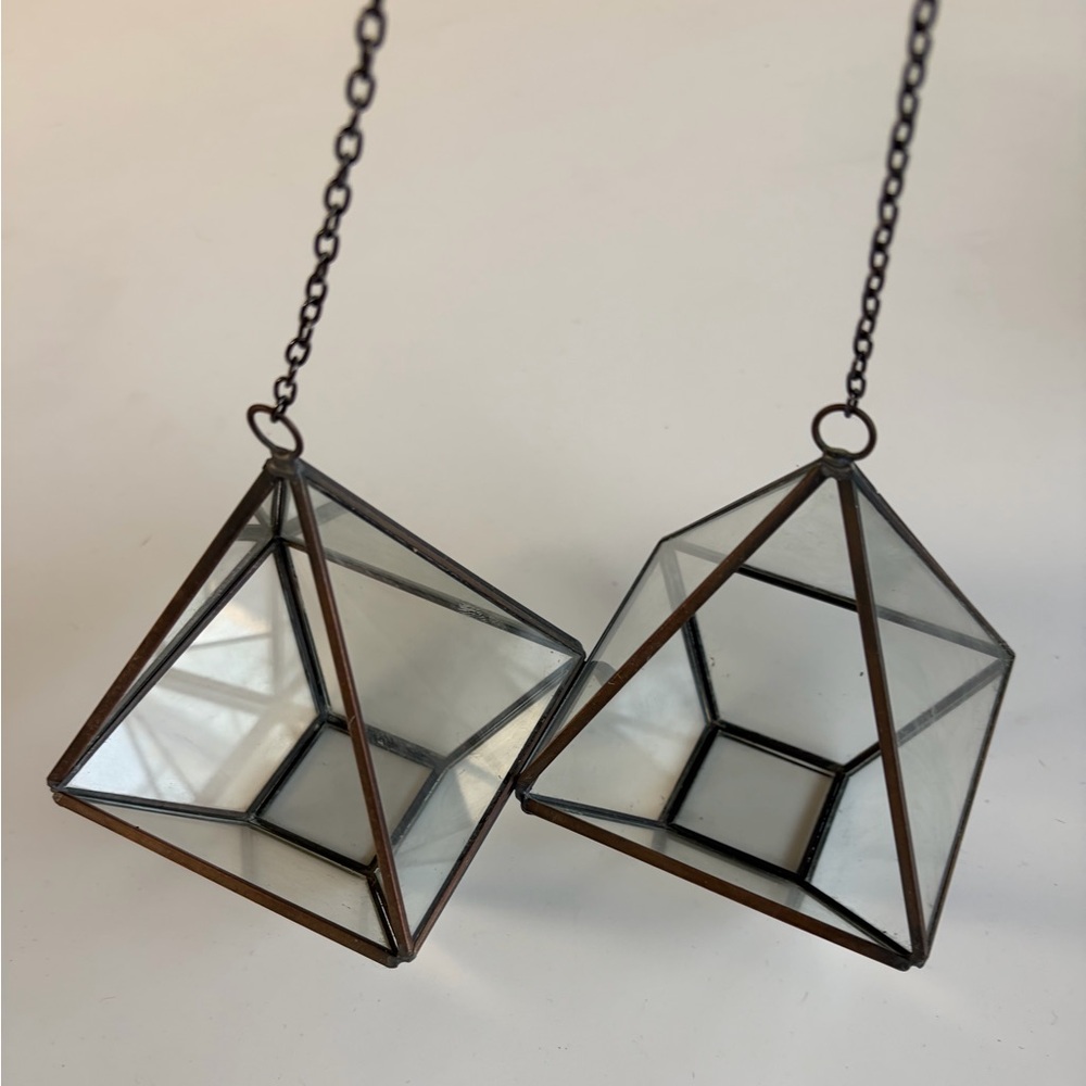Geometric Glass Hanging Terrariums